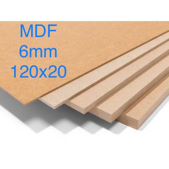 Papan MDF 6mm (120x20)cm, triplek MDF, papan kayu MDF, plywood MDF