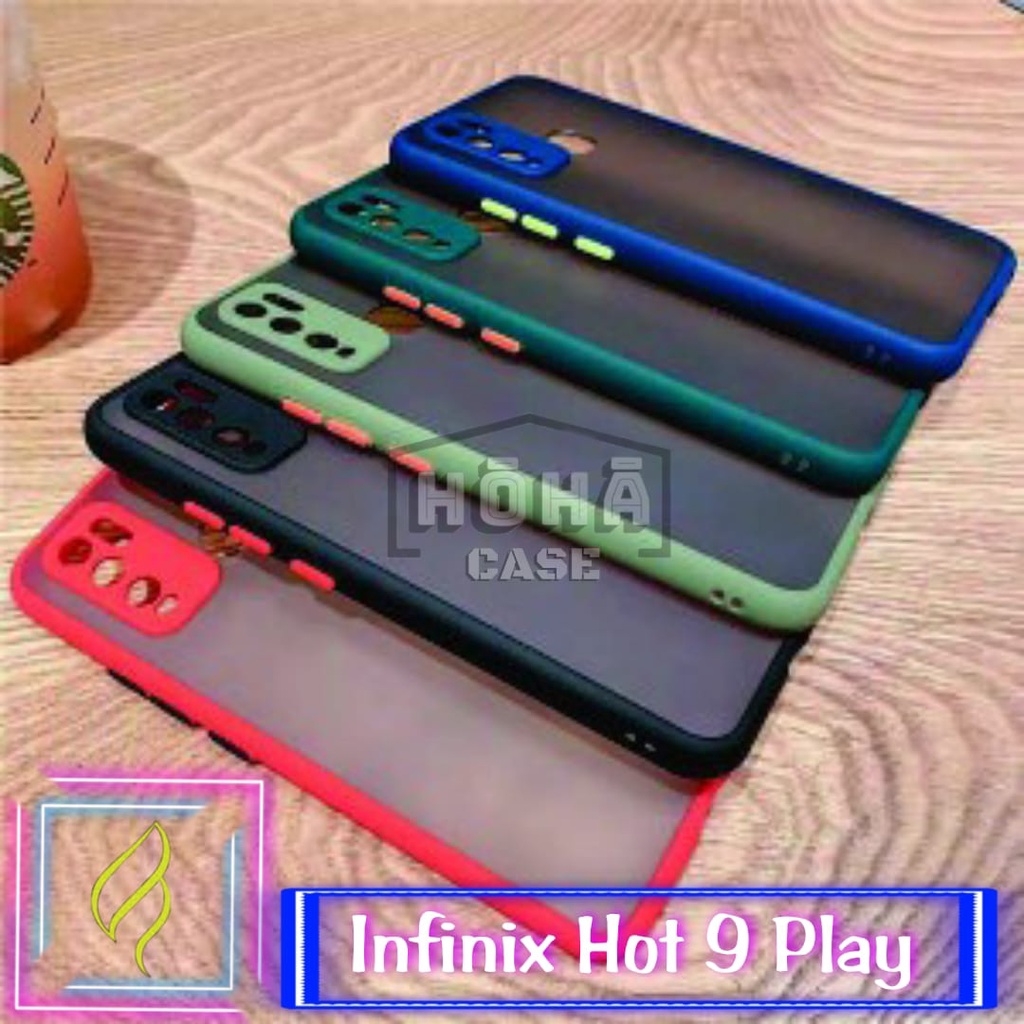 PROMO Case INFINIX Hot 9 Play Soft Case Dove Matte Transparan Slim Fuze Macaron Shockprof Case  AERO