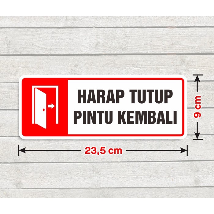 

Sticker Label Marka Sign Harap Tutup Pintu Kembali Stiker Vinyl Anti Air