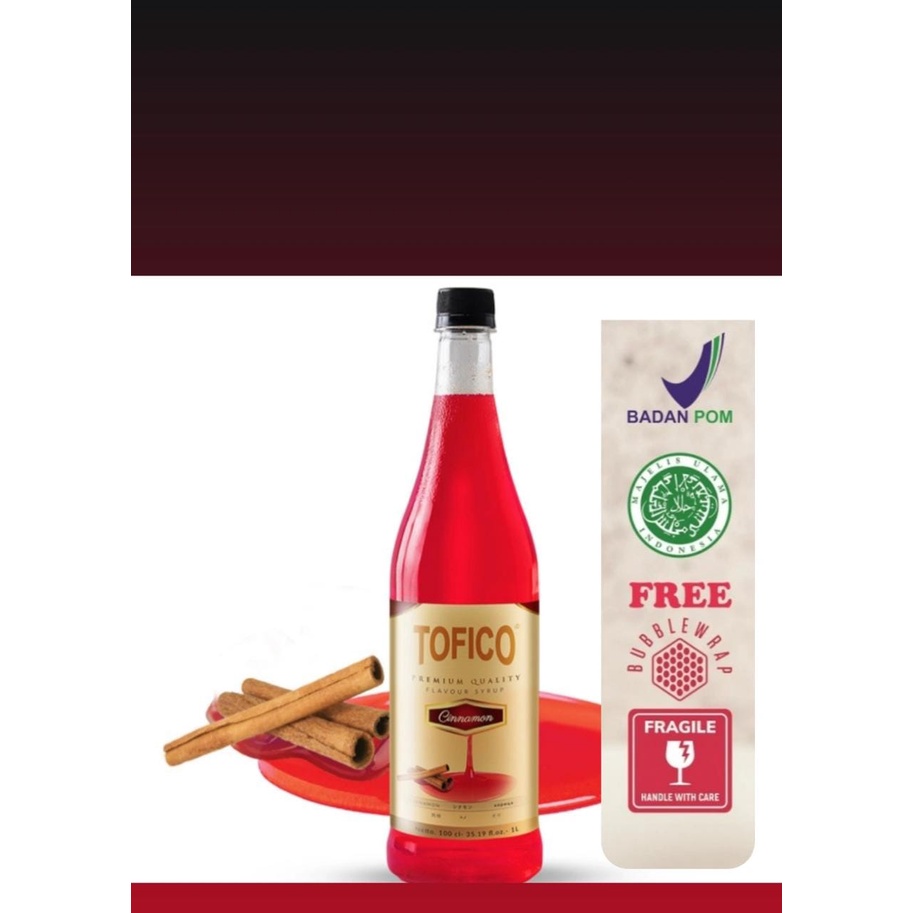 

Tofico Syrup cinnamon Natural Flavour 1 Liter Tofico sirup kayu manis