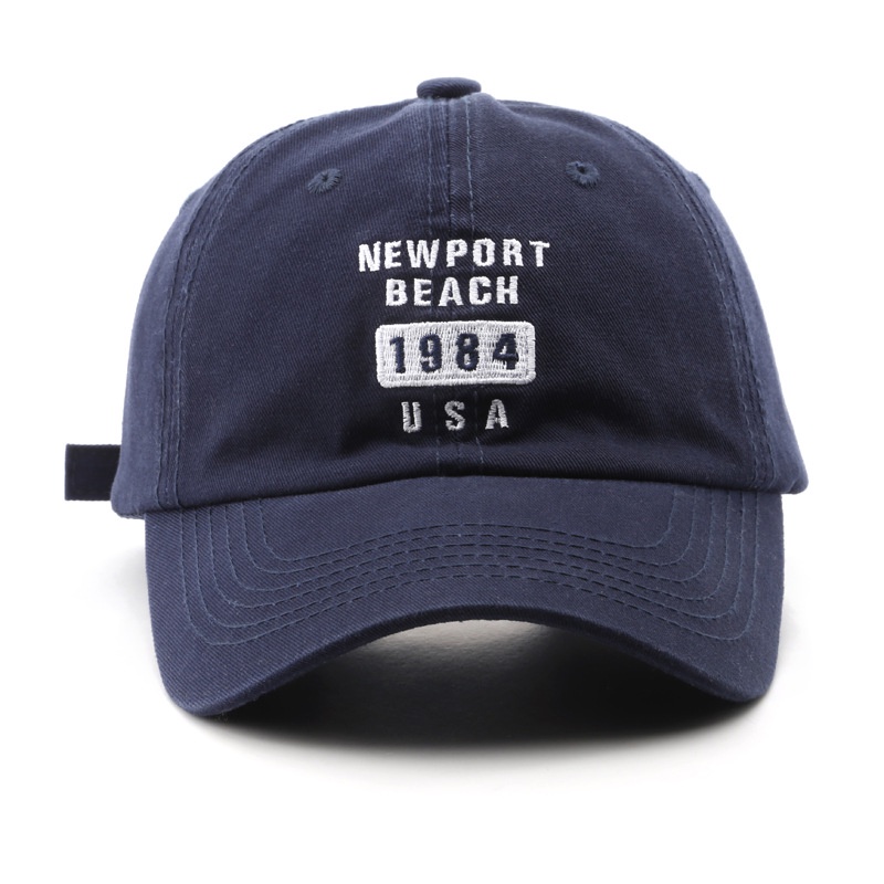 HATSAVENUE-206 Topi Baseball Model Korea Bahan Lembut Bordir Newport Beach 1984 Unisex