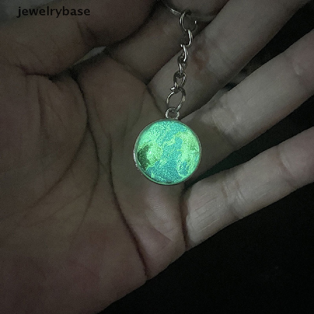 Gantungan Kunci Bentuk Planet Galaxy Nebula Glow In The Dark