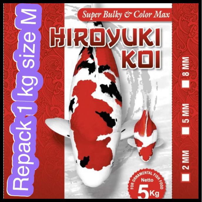 HIROYUKI KOI FOOD SUPER BULKY & COLOR REPACK 1 KG SIZE M