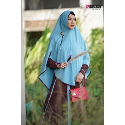 SET GAMIS AULIA  KANAYA CHOCOLATE ICE BLUE