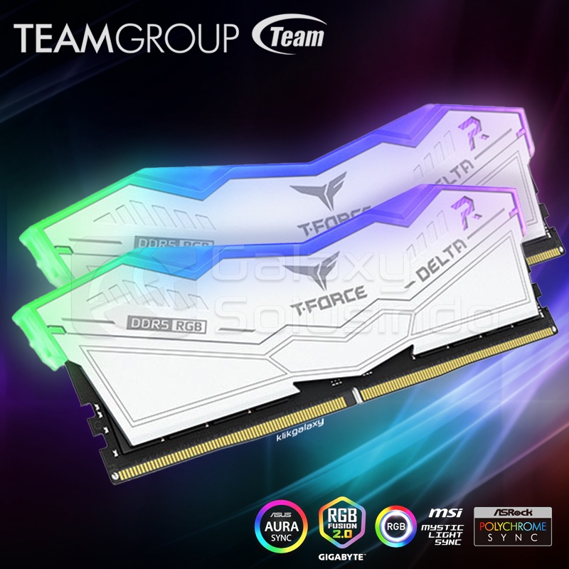 TEAM T-Force Delta RGB (2x16) 32GB DDR5 kit 6400MHz - White