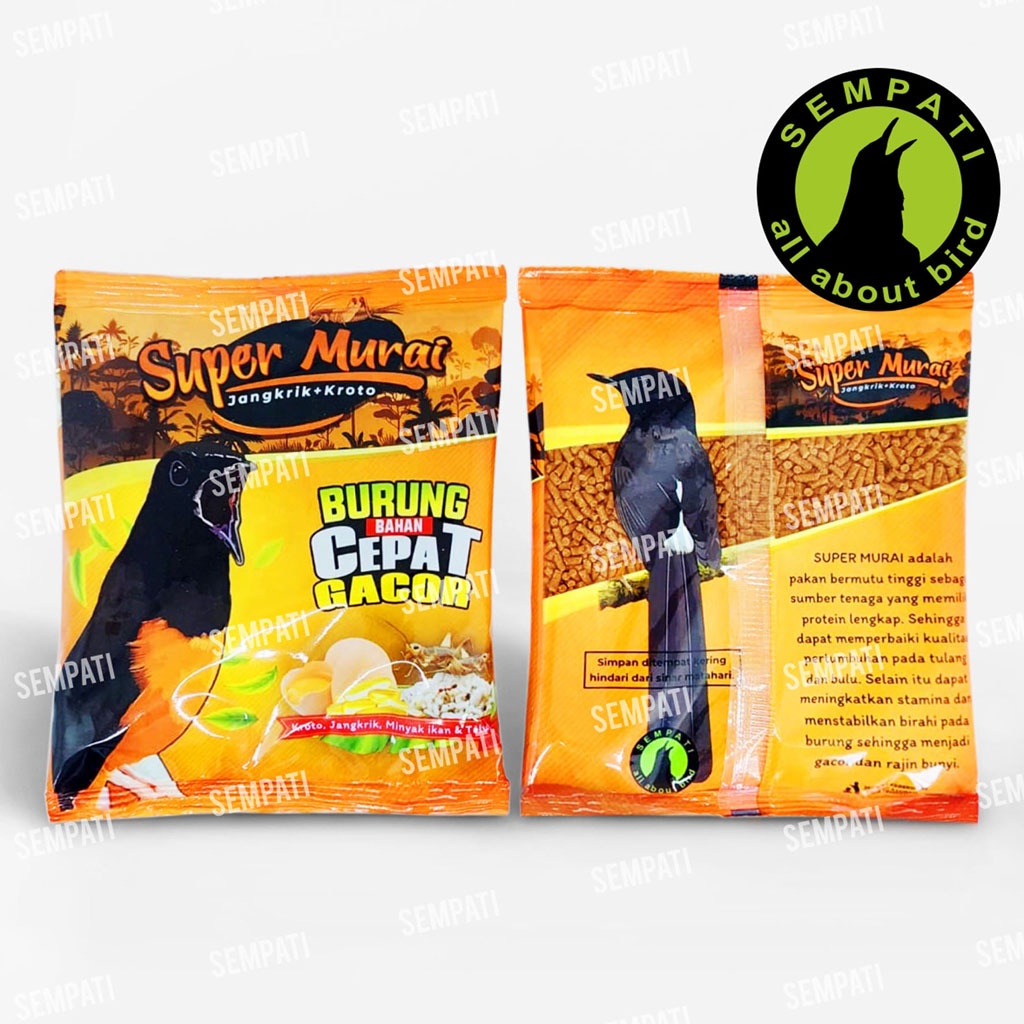 Pakan Burung Super Murai Sempati Kroto Sari Voer Pur Kasar Makanan Burung Murai Kacer Voer Jangkrik Jentet Decu Cucak Trucukan-1