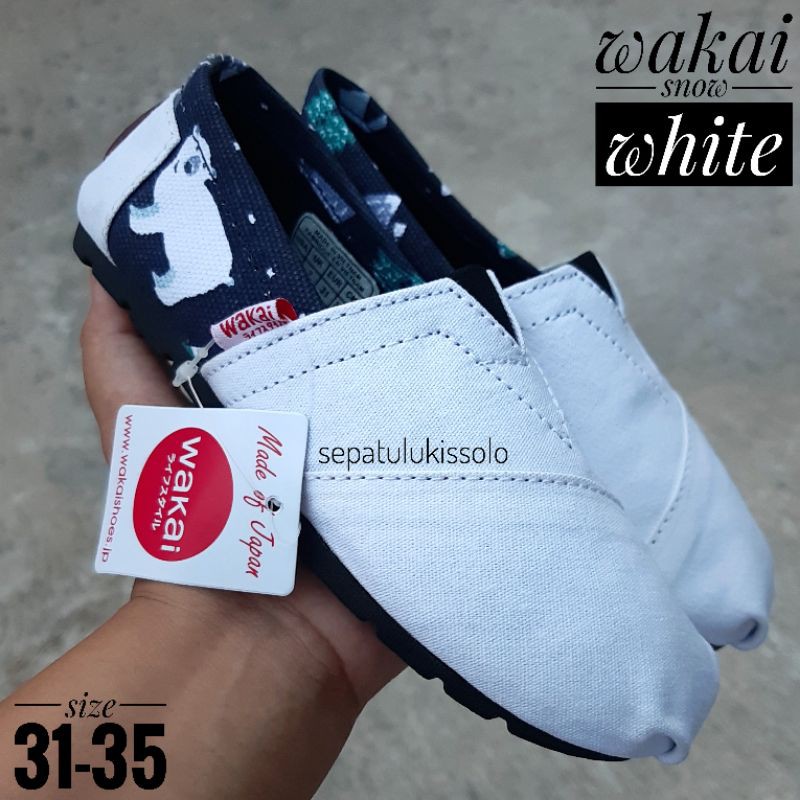 [Khusus 31-35] Sepatu WAKAI Slip on kanvas baby kids motif