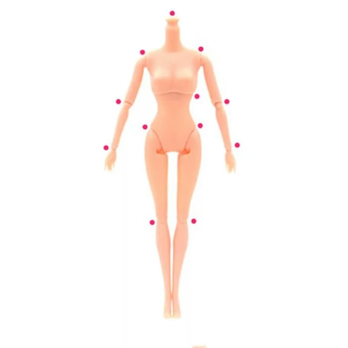 barokah badan barbie 12 sendi tinggi 26cm body boneka cantik besar