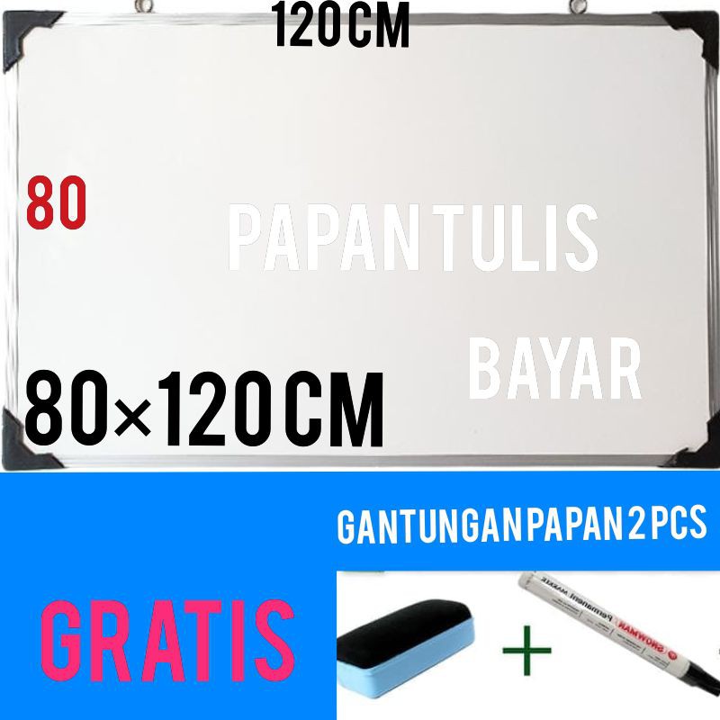 

PAPAN TULIS GANTUNGTEMPEL 80×120cm WHITE BOARD OFFICE STATIONERY ORGANIZER AlaTTULIS Anak belajar