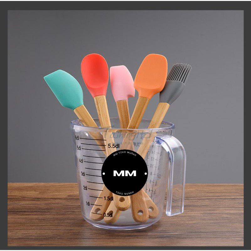 spatula mini set 5pcs / spatula silicone / spatula silikon / spatula butter cream / spatula silikon