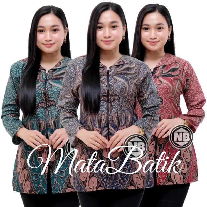 Batik Dolby Dolbi Dobby Doby Tenun Sutra Tulis Katun ATBM Baron ATASAN BATIK WANITA sogan SRG308