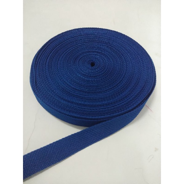 bisban tali webbing polos tebal KRB03 ukuran 2 cm 1 rol panjang 27 meter