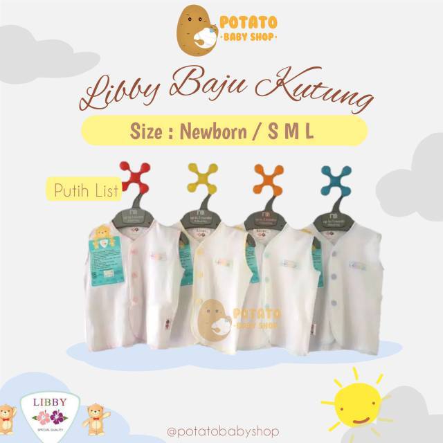 Libby Baby - Baju Kutung Kancing Putih