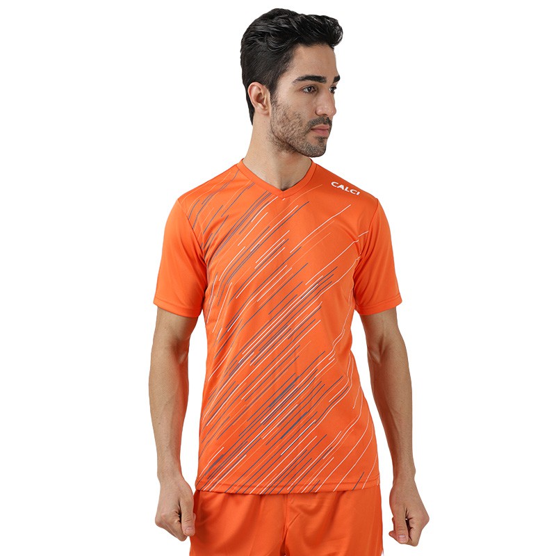 Calci Baju Titan Jersey - Orange Blue