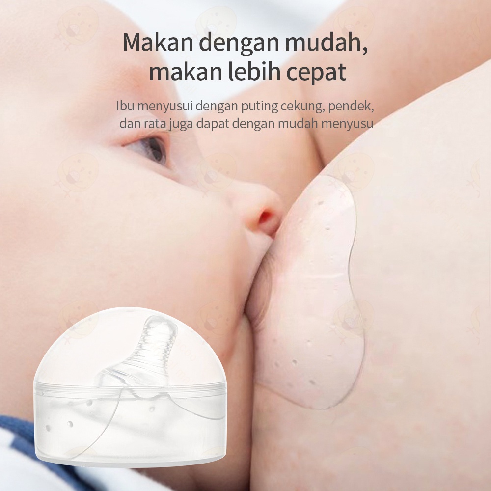 Lacoo Pelindung puting silikon menyusui penutup puting payudara untuk ibu BPA free 1pcs