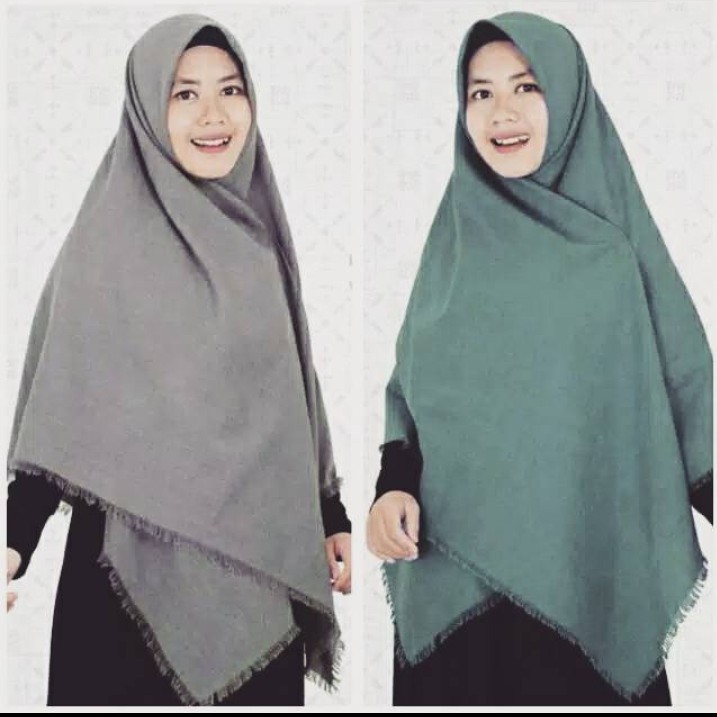 Hijab Syar'i Segi Empat Jumbo -  Saudia Rawis ukuran 130 x 130 wolfis