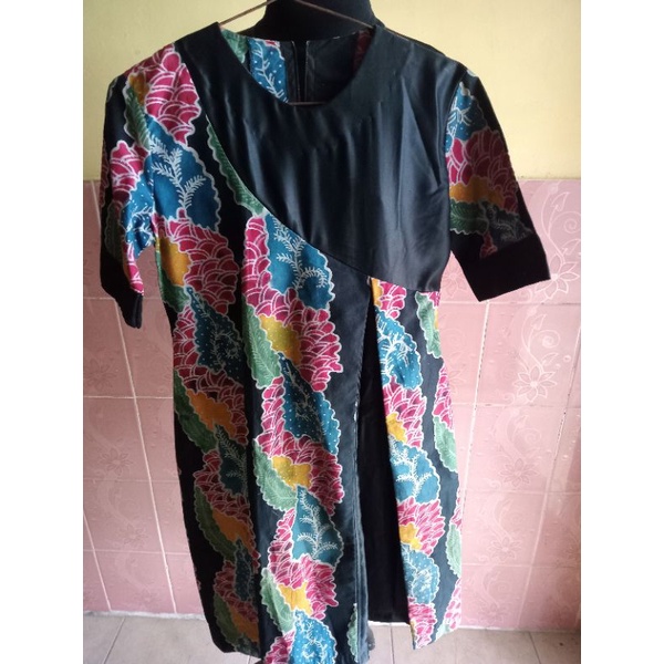 dress batik tulis ukuran m