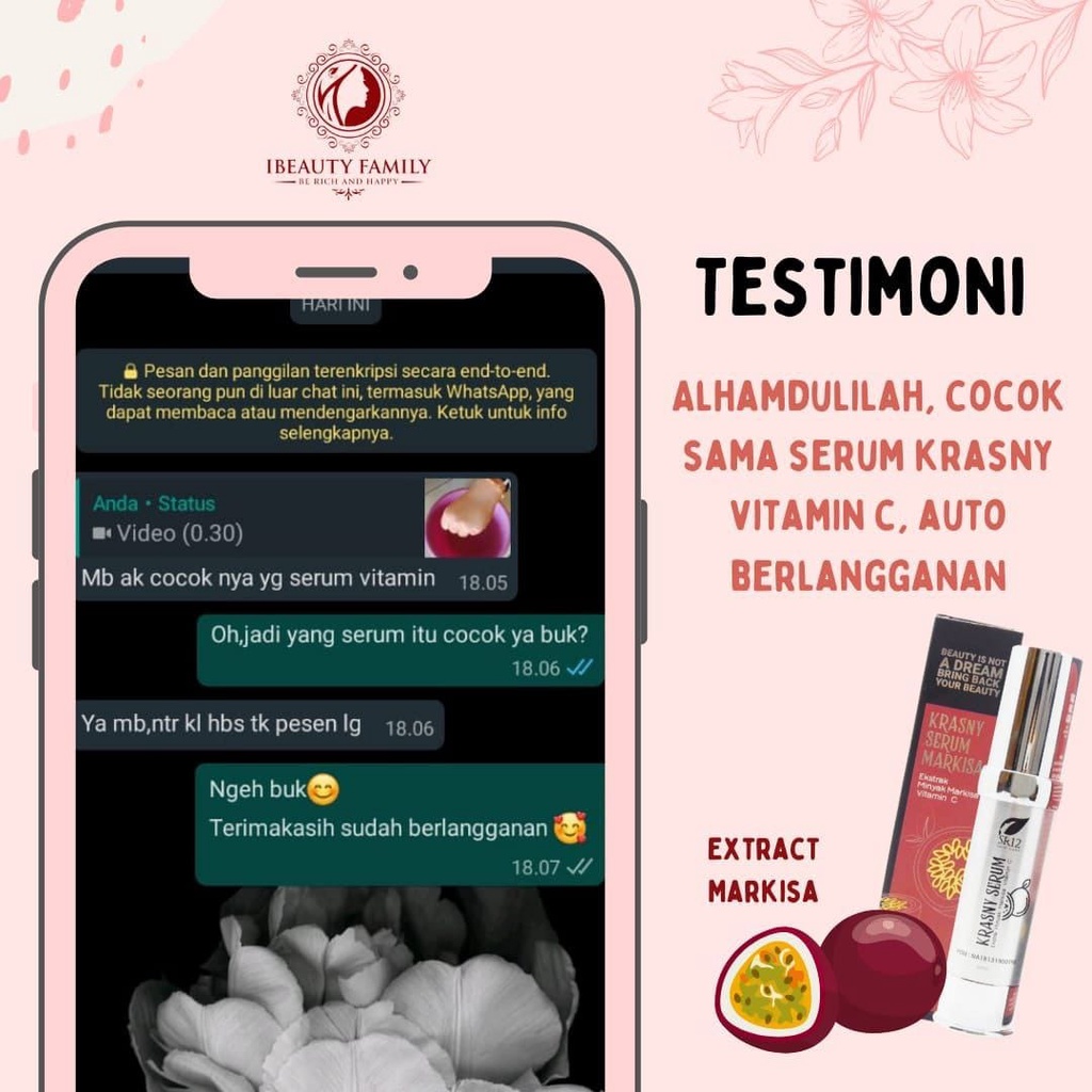 Krasny Serum SR12 - Serum Pencerah Kulit Kering dan Kusam