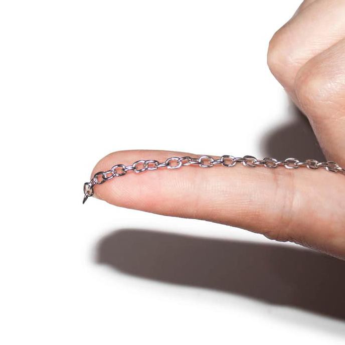 Barang Berkualitas Rantai Kalung / Gelang per 1 meter - Perak ON SALE