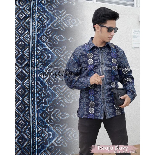 Kemeja Batik pria Hem Panjang Slim fit premium terbaru