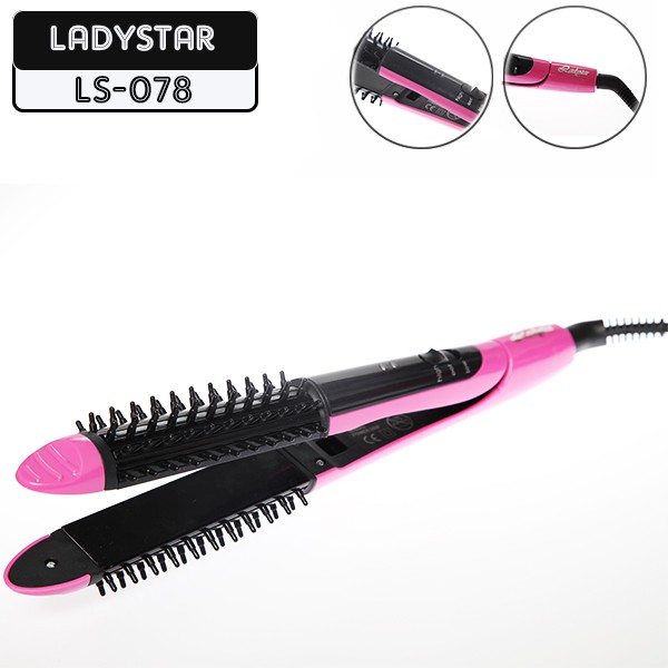 ladystar brush tourmaline, catok LS 078, sisir blow, iron brush, catokan 2in1 , blower comb