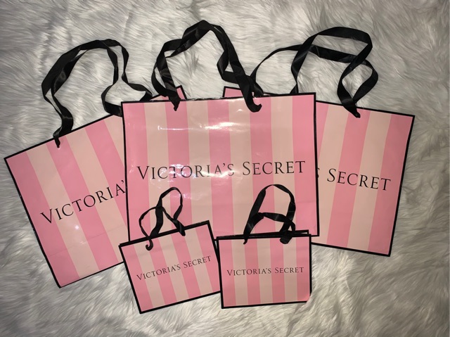 (READY &amp; ORI) Victoria Secret Paper Bag Tas Shopping Ukuran Small Large Kecil Besar