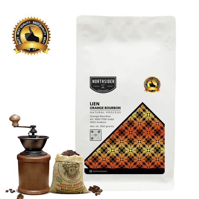

KOPI BIJI ARABIKA IJEN ORANGE BOURBON NATURAL - 500GR NORTHSIDER COFFE - BIJI KOPI