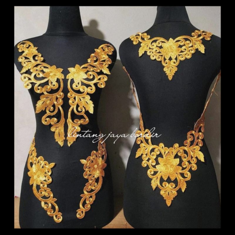 bordir aplikasi kebaya bunga miranda