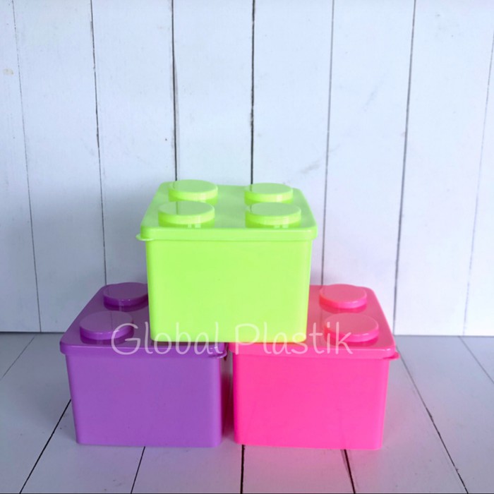 Toples Lego Kotak Plastik Serbaguna Souvenir Ultah Anak Murah