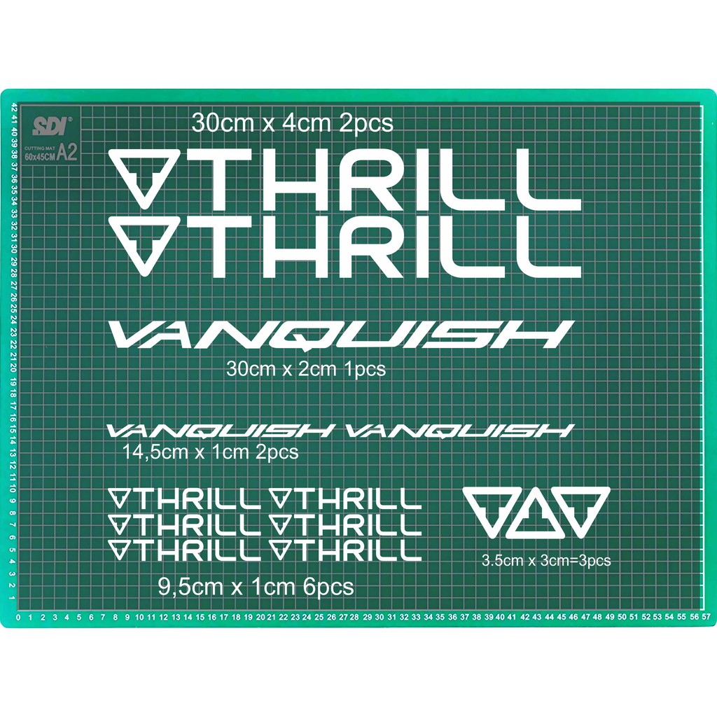 sticker cutting thrill vanquish/cutting sticker frame sepeda/sticker sepeda