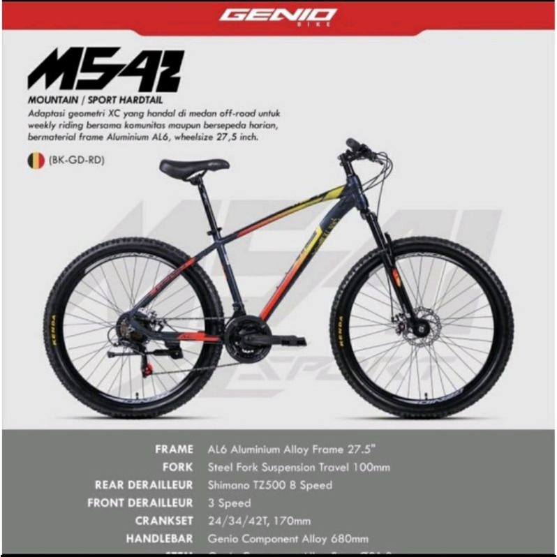 Sepeda Gunung MTB Genio M542 27.5 inch M 542