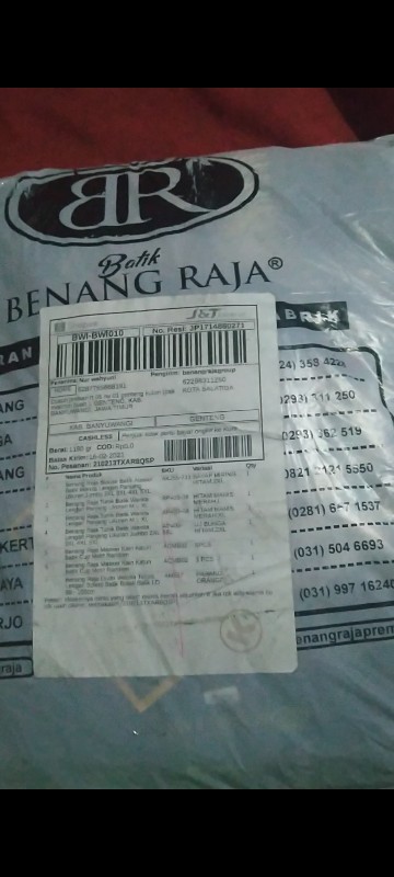 Benang Raja Tunik Batik Wanita Lengan Panjang Ukuran M L Xl