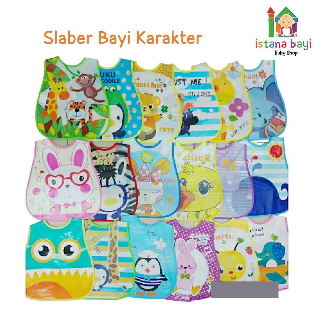 Catell Love Slaber Plastik Waterprof /Slaber Bayi / Celemek Makan bayi