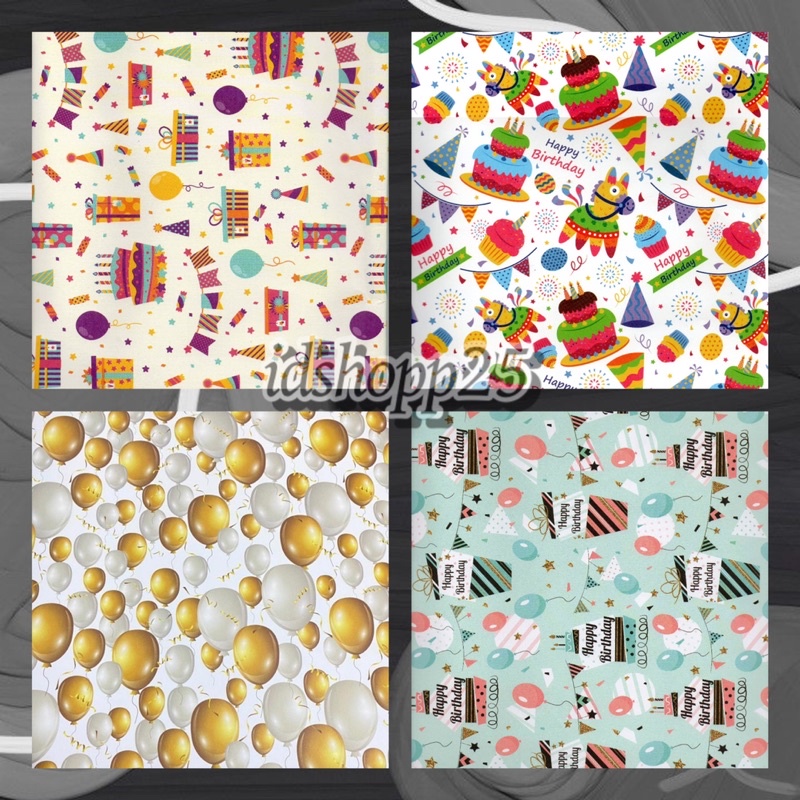 

KERTAS KADO SANSAN WAWA SANWA HAPPY BIRHDAY ULANG TAHUN GIFT SOUVENIR