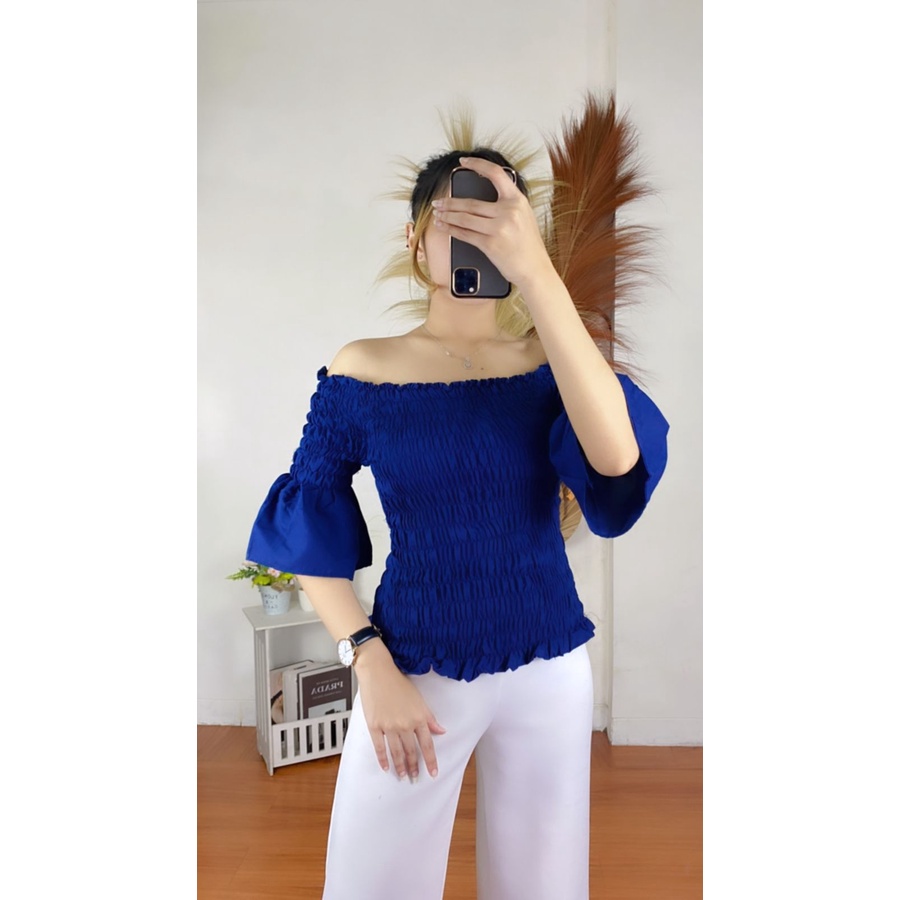 [12.12] Rx Fashion - Baju Wanita . New Sabrina Top  -B1