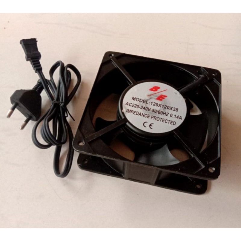 Fan/Kipas Ac 220V Merk Campuran Ukuran 12 x 12Cm