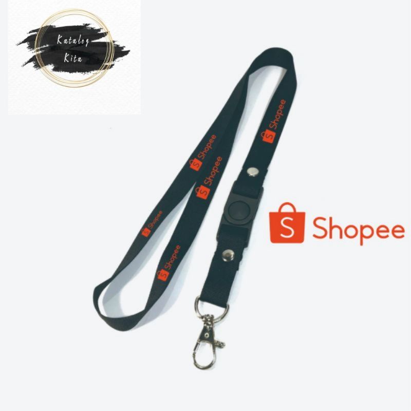 

Lanyard SHOPI tali lanyard DISTRO / START UP gantungan kunci name tag id card kartu nama / tali lanyard gantungan leher