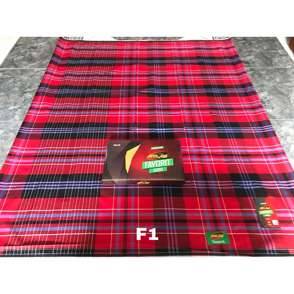 SARUNG ATLAS FAVORIT MOTIF POLOS & KOTAK