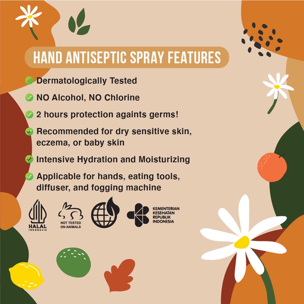 dr soap Hand Antiseptic Spray (Serendipity) 60ml | Sanitizer Tangan &amp; Pembersih Alat Makan (Tanpa Alkohol)