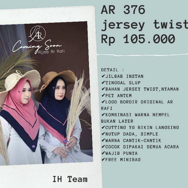 Hijab Ar Rafi AR 376 hijab instan new ar rival  original | INAYAHHIJAB-1