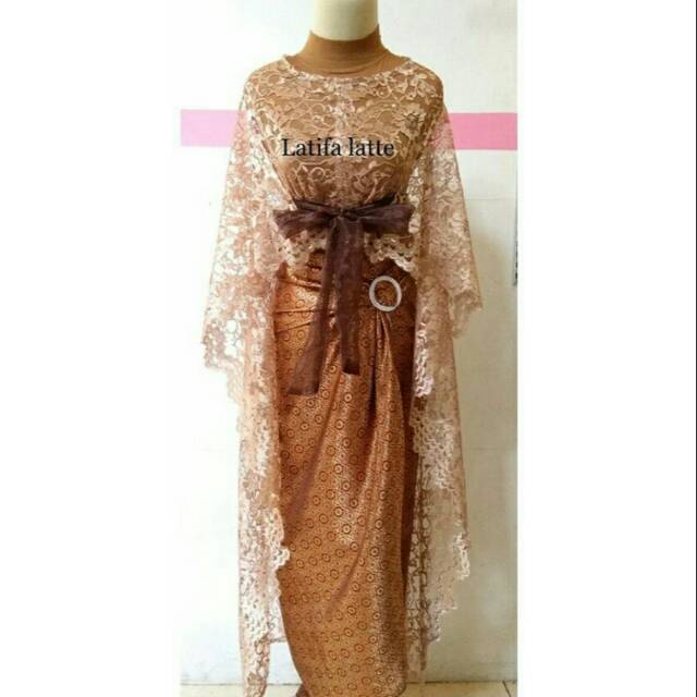 Kebaya brokat atasan dan bawahan