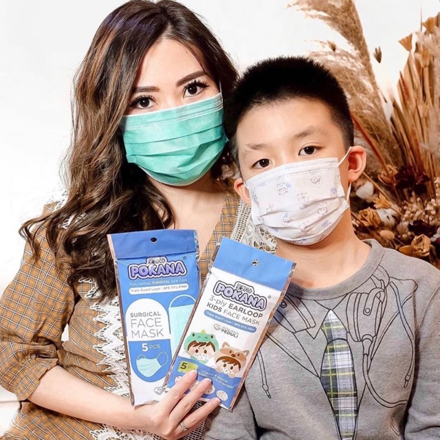 Pokana Masker Anak dan Dewasa isi 5Pcs