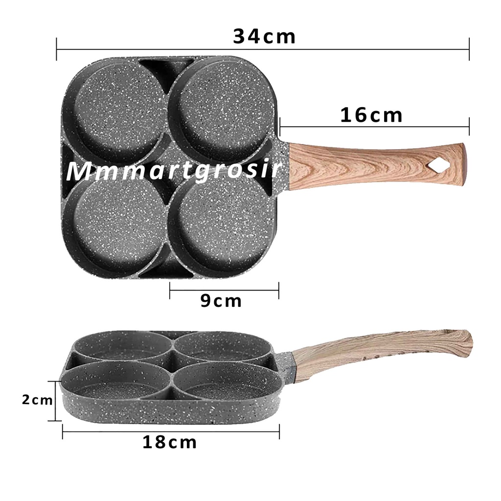 Texania / Breakfast Frying Pan / Teflon Wajan Anti lengket / Penggorengan