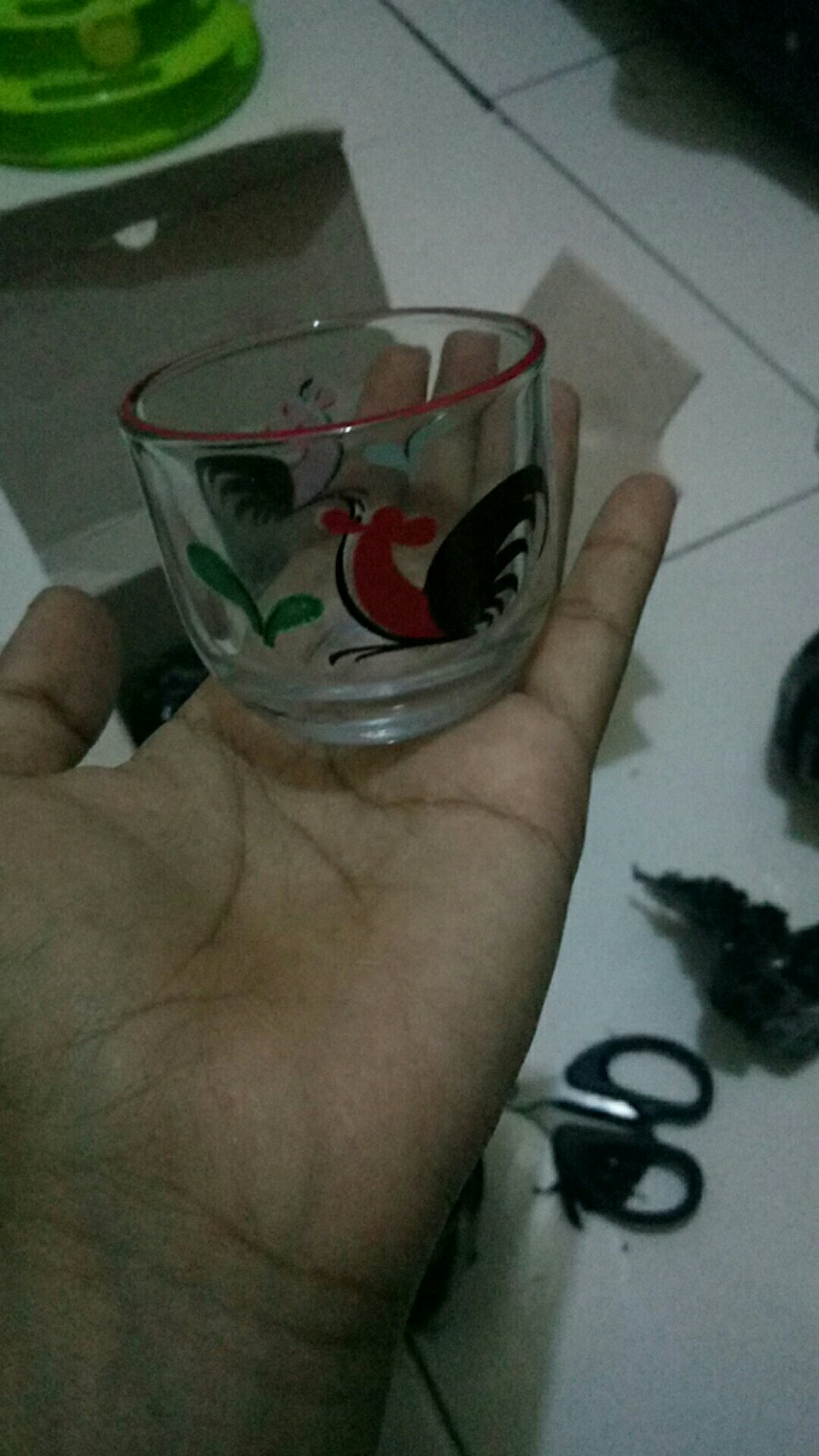 Mini Drink Set / Teko Set Ayam Jago Gelas Sloki Klasik