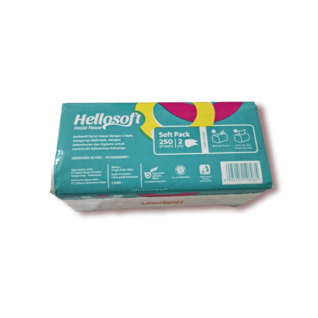 ★ BB ★  Hellosoft Facial Tissue | Tisu Wajah Hellosoft Soft Pack Facial 250 Lembar Tissue Muka Halus