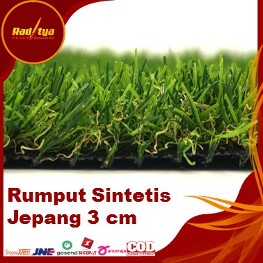 Rumput Sintetis Outdoor Meteran Ukuran 2x3 meter Type Jepang 3 cm Untuk Taman Bisa custom Dari Raditya Desain Art