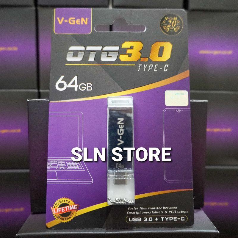 OTG USB 3.0 TYPE-C V-GeN 64GB TYPE C FLASHDISK VGEN ORIGINAL 64 GB