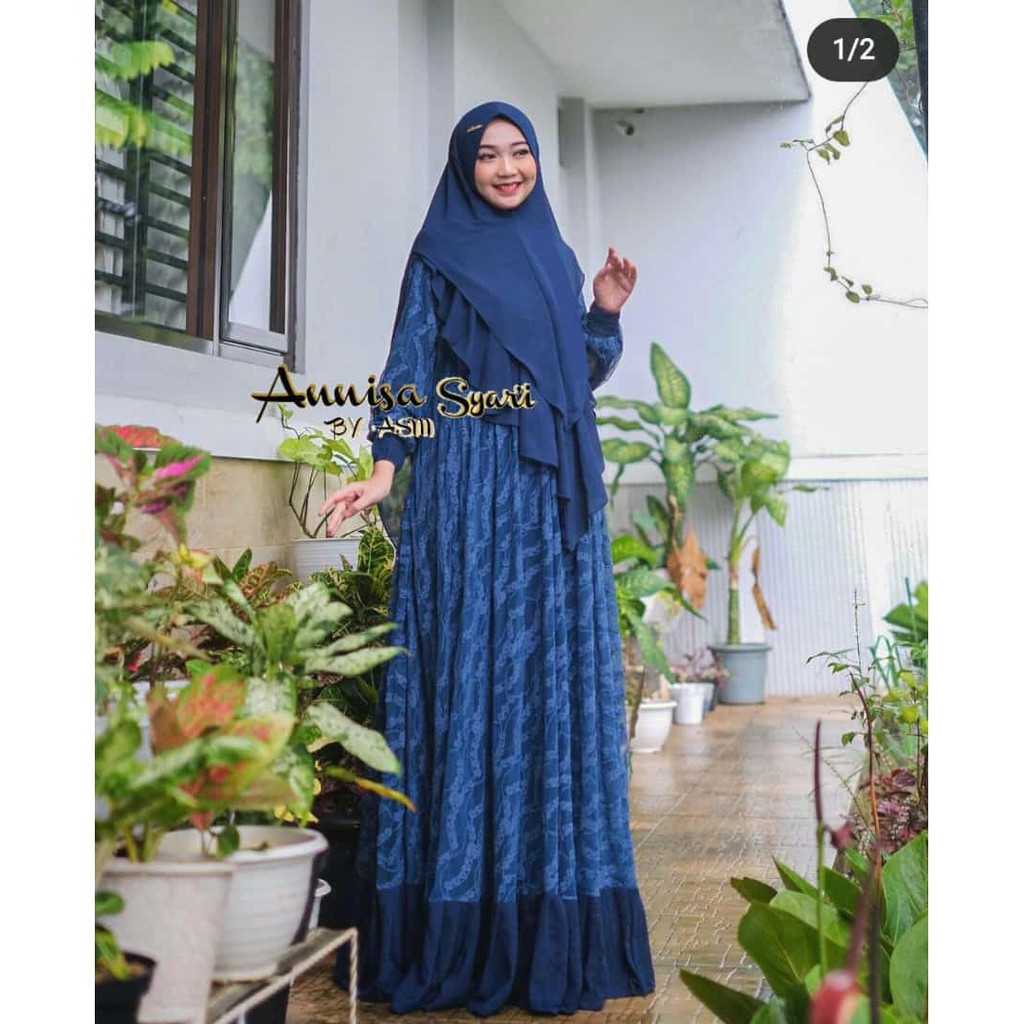 ANNISA SYAR'I BY ASM // GAMIS JUMBO MEWAH ELEGAN TERBARU2021 LEBARAN WANITA MUSLIMAH CANTIK KEKINIAN