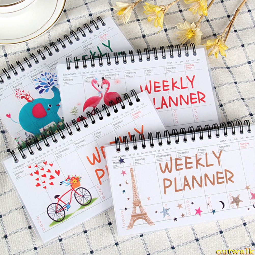 Buku Notebook / Catatan / Agenda / Diary / Jurnal Mingguan / Bulanan Kawaii 2022 Portable Untuk Stationery Sekolah