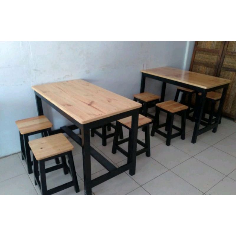 Meja kursi cafe minimalis 1meja 4kursi